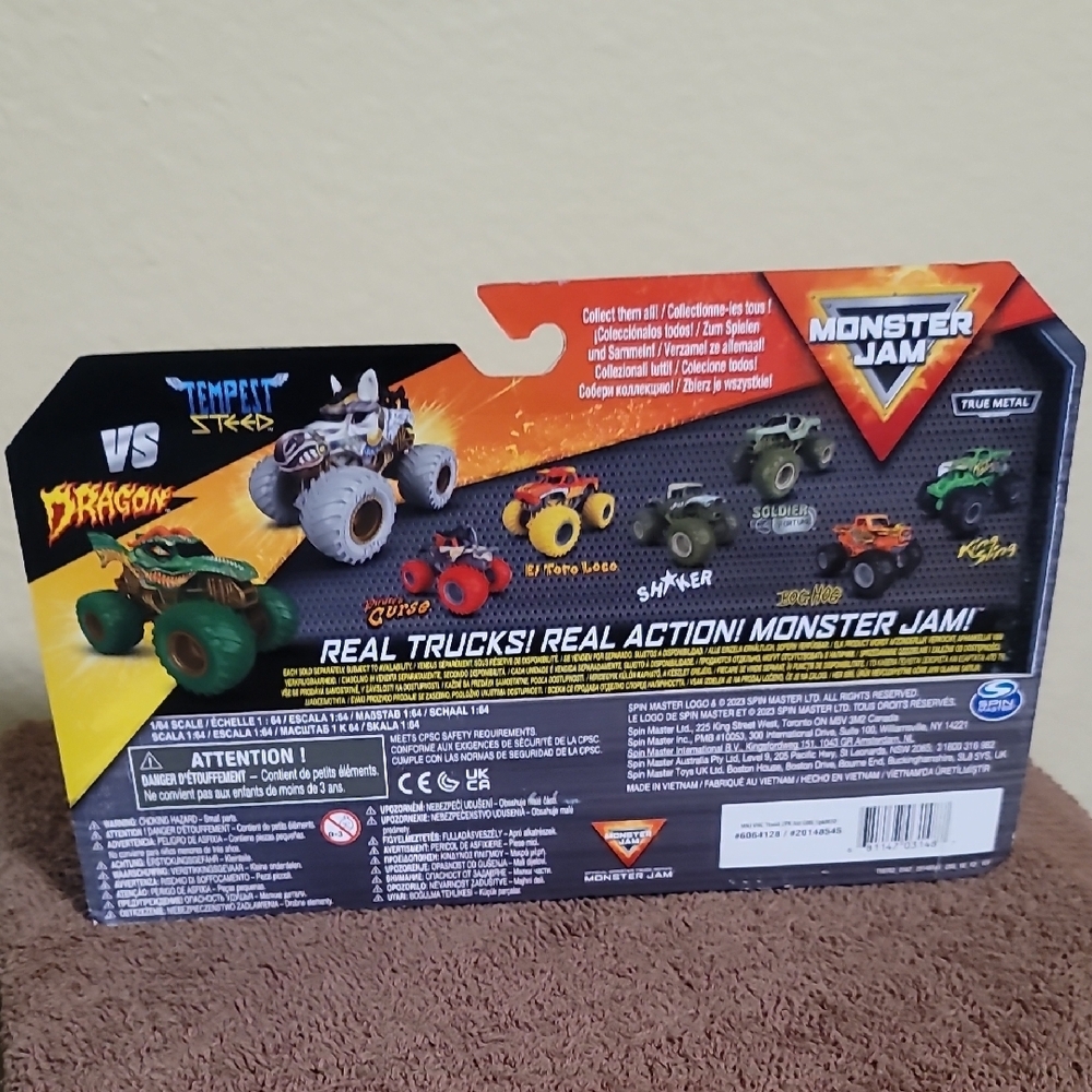 Monster Jam Dragon vs. Zombie Toy Trucks - Picture 2 of 2